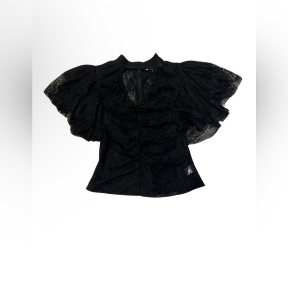 Osman Yousefzada Collective Lace Ruffle Top Size 4 - Picture 7 of 8